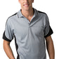 Be Seen-Be Seen Men's Polo Shirt With Striped Collar 3rd( 7 Color )-Grey-Black-White / XS-Uniform Wholesalers - 3