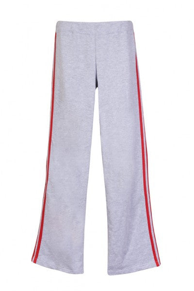 Ramo-Ramo Ladies Striped Track Pants-Grey Marl/Red / 8-Uniform Wholesalers - 7