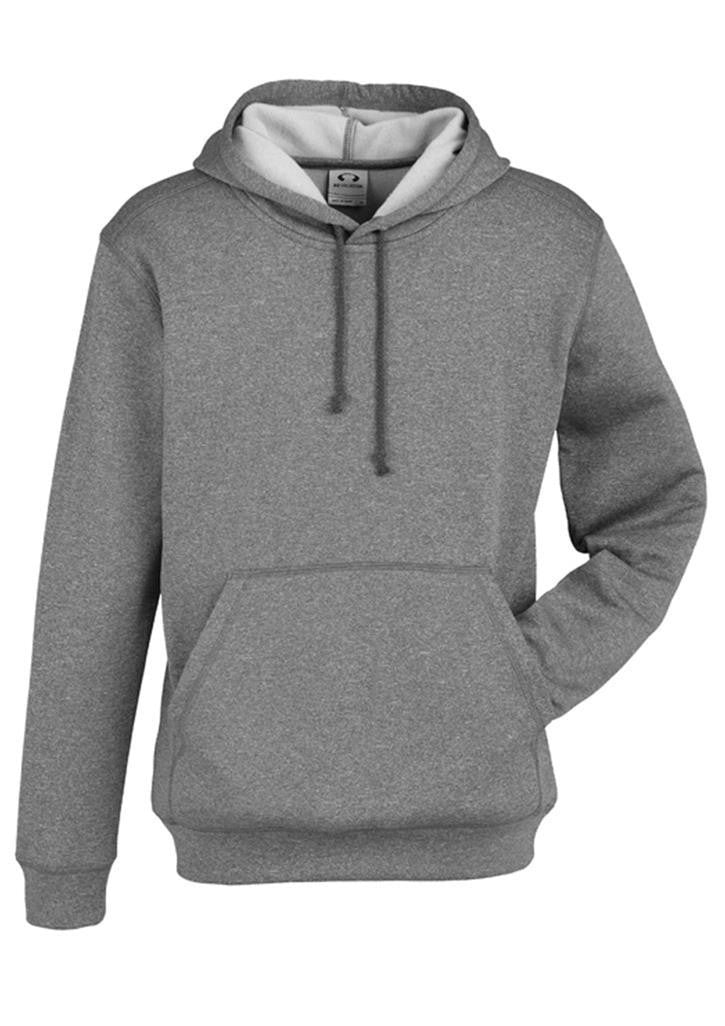 Biz Collection-Biz Collection Mens Hype Pull-On Hoodie-Grey Marle / S-Uniform Wholesalers - 2