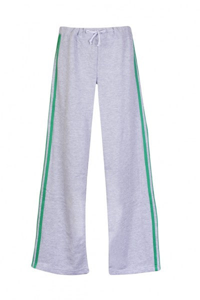 Ramo-Ramo Ladies Striped Track Pants-Grey Marl/Kelly Green / 8-Uniform Wholesalers - 6