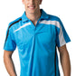 Be Seen-Be Seen Adults Polo Shirt With Contrast Side And Shoulder Panel-Hawaiian Blue-Black-White / S-Uniform Wholesalers - 9