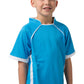 Be Seen-Be Seen Kids T-shirt With Pique Knit-Hawaiian Blue-White-Black / 6-Uniform Wholesalers - 5
