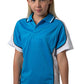 Be Seen-Be Seen Kids Polo Shirt With Striped Collar 2nd( 15 Color )-Hawaiian Blue-White-Black / 6-Uniform Wholesalers - 12