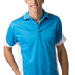Be Seen-Be Seen Men's Polo Shirt With Striped Collar 3rd( 7 Color )-Hawaiian Blue-White-Black / XS-Uniform Wholesalers - 4