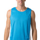 Be Seen-Be Seen Men's Singlet With Contrast Side Panels With Contrast Piping 1st( 7 Color )-Hawaiian Blue-White-White / L-Uniform Wholesalers - 3