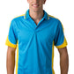 Be Seen-Be Seen Men's Polo Shirt With Striped Collar 3rd( 7 Color )-Hawaiian Blue-Yellow-White / XS-Uniform Wholesalers - 5