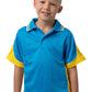 Be Seen-Be Seen Kids Polo Shirt With Striped Collar 2nd( 15 Color )-Hawaiian Blue-Yellow-White / 6-Uniform Wholesalers - 13