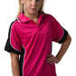 Be Seen-Be Seen Kids Polo Shirt With Striped Collar 2nd( 15 Color )-Hotpink-Black-White / 6-Uniform Wholesalers - 14