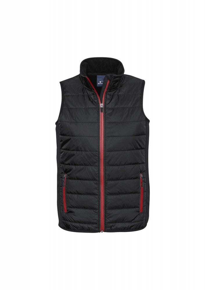 Biz Collection-Biz Collection Stealth Mens Vest-S / BLACK/RED-Uniform Wholesalers - 4
