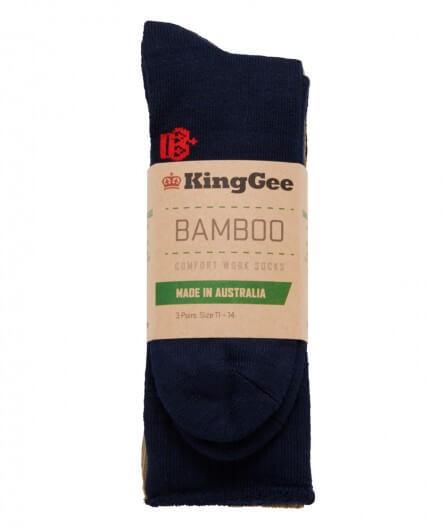KingGee Men's Bamboo Work Sock 3 pack (K09271)
