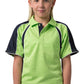 Be Seen-Be Seen Kids Polo Shirt With Contrast Sleeve Edge Piping-Lime-Navy-White / 6-Uniform Wholesalers - 9
