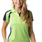 Be Seen-Be Seen Ladies Polo Shirt With Contrast Sleeve Edge Piping 2nd( 8 Color )-Lime-Navy-White / 8-Uniform Wholesalers - 1