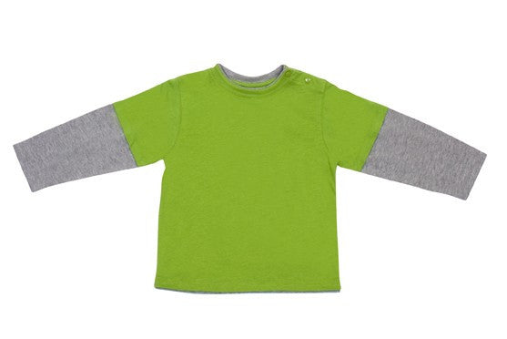 Ramo-Ramo Double Sleeve-Lime/Gray Marl / 00-Uniform Wholesalers - 5