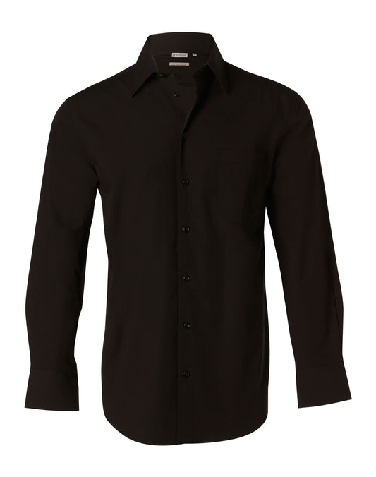 Winning Spirit Men's Cotton/Poly Stretch Long Sleeve Shirt (M7020L)