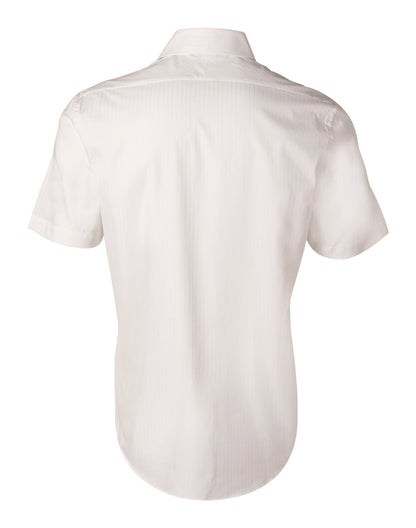 Winning Spirit Men's Self Stripe Short Sleeve Shirt (M7100S)