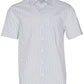 Winning Spirit Men's Ticking Stripe Short Sleeve Shirt-(M7200S)