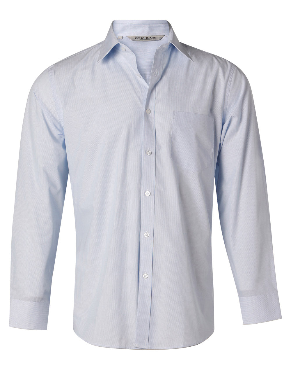 Winning Spirit Men's Fine Stripe Long Sleeve Shirt (M7212)