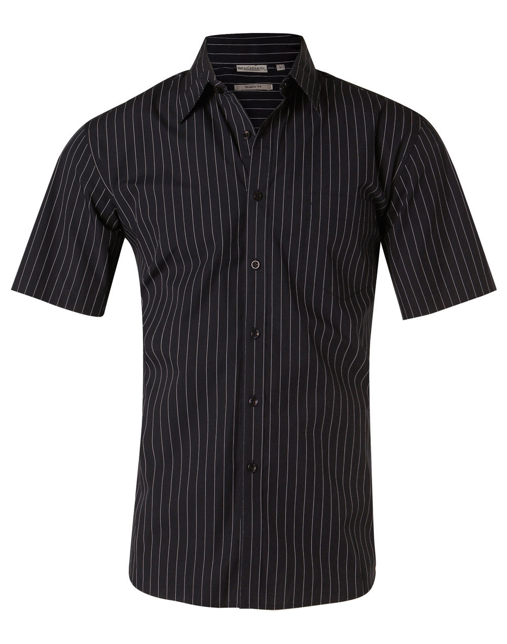Winning Spirit Men's Pin Stripe Short Sleeve Shirt (M7221)