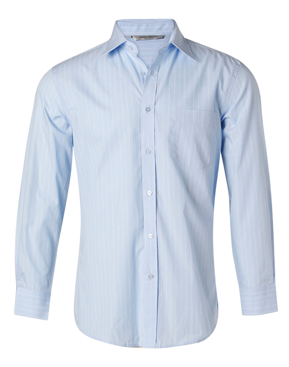 Winning Spirit Men's Pin Stripe Long Sleeve Shirt (M7222)