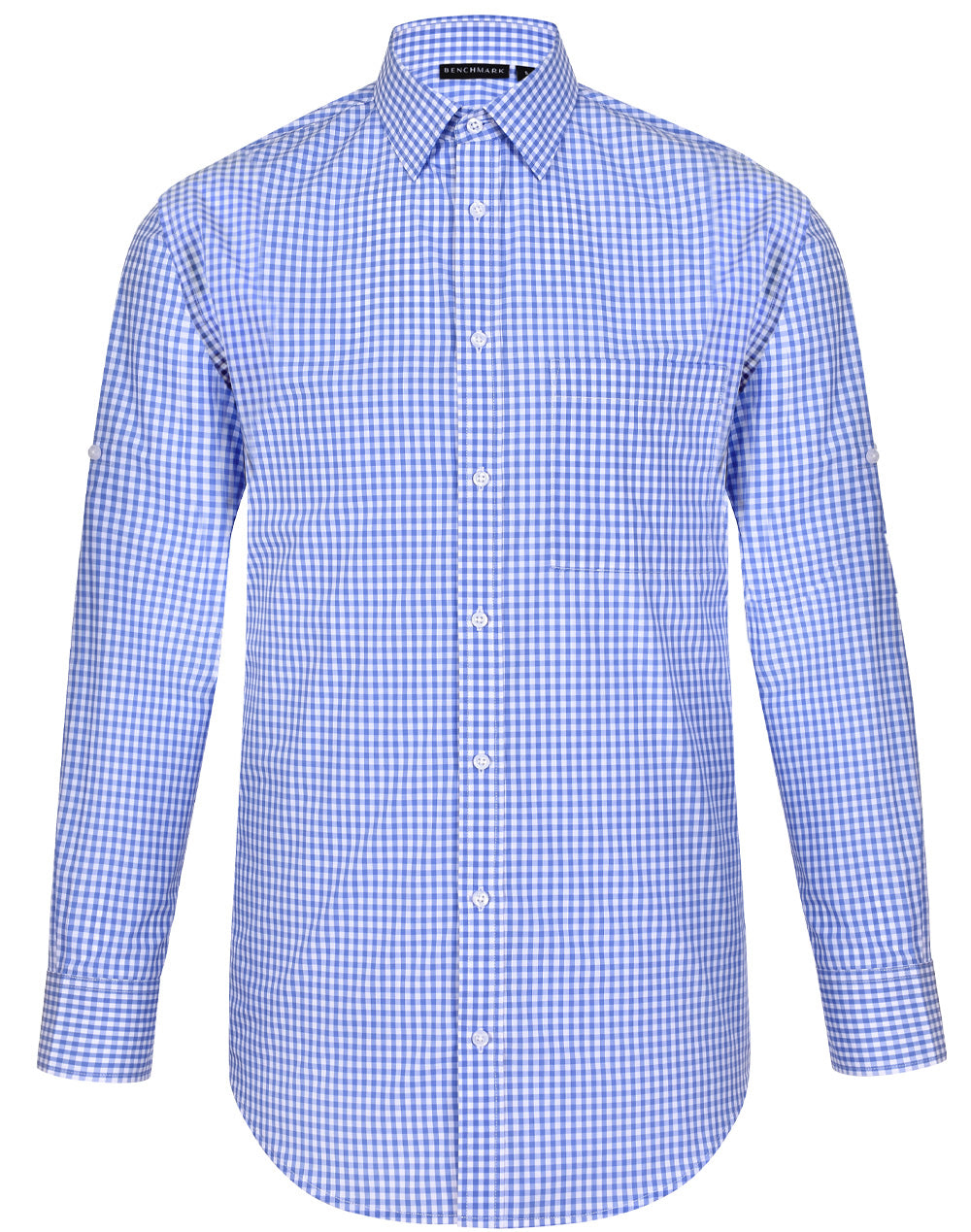 Winning Spirit Men's Gingham Check Long Sleeve Shirt with Winning Spirit Men's Gingham Check Long Sleeve Shirt with