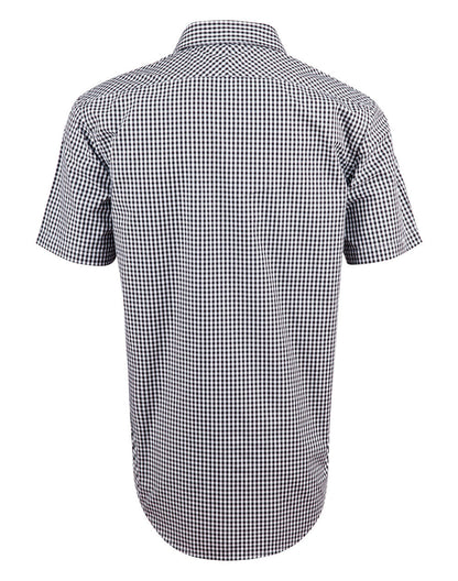 Winning Spirit Men’s Gingham Check Short Sleeve Shirt (M7300S)