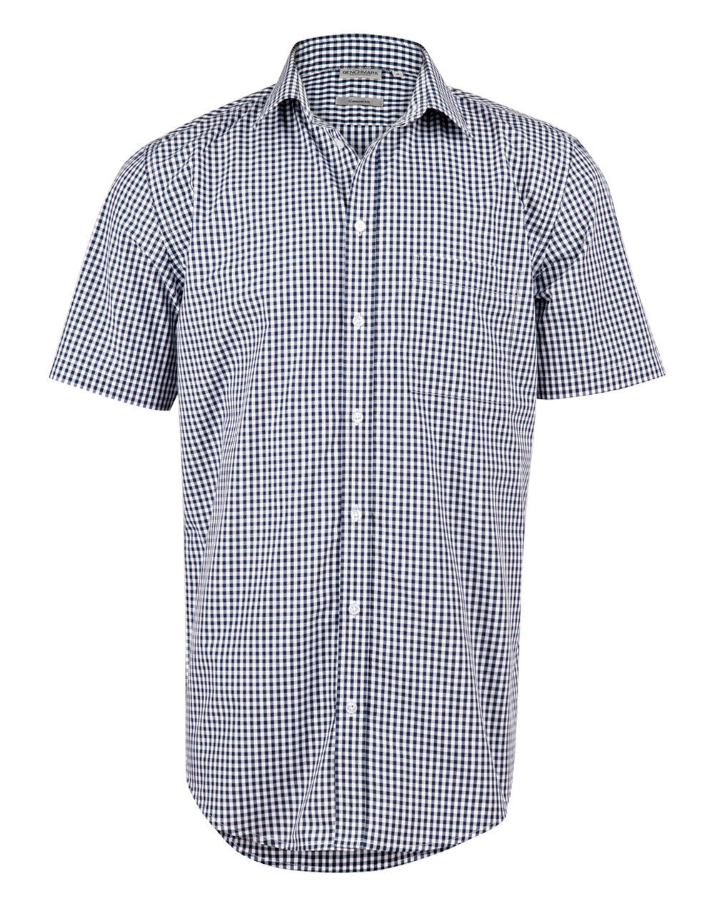 Winning Spirit Men’s Gingham Check Short Sleeve Shirt (M7300S)
