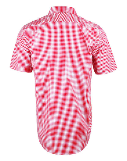 Winning Spirit Men’s Gingham Check Short Sleeve Shirt (M7300S)