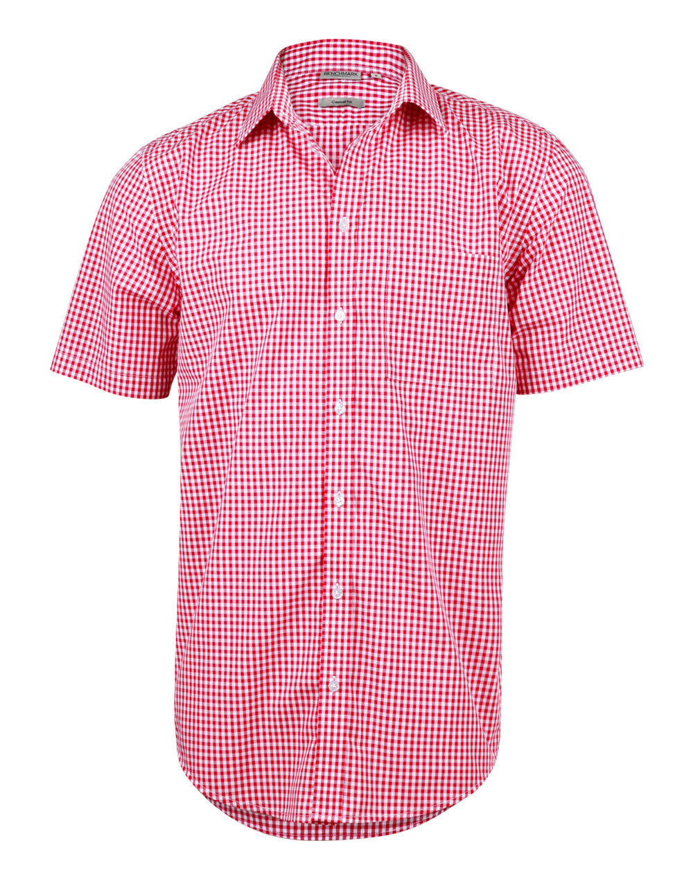 Winning Spirit Men’s Gingham Check Short Sleeve Shirt (M7300S)