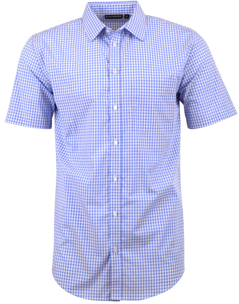 Winning Spirit Men’s Gingham Check Short Sleeve Shirt (M7300S)