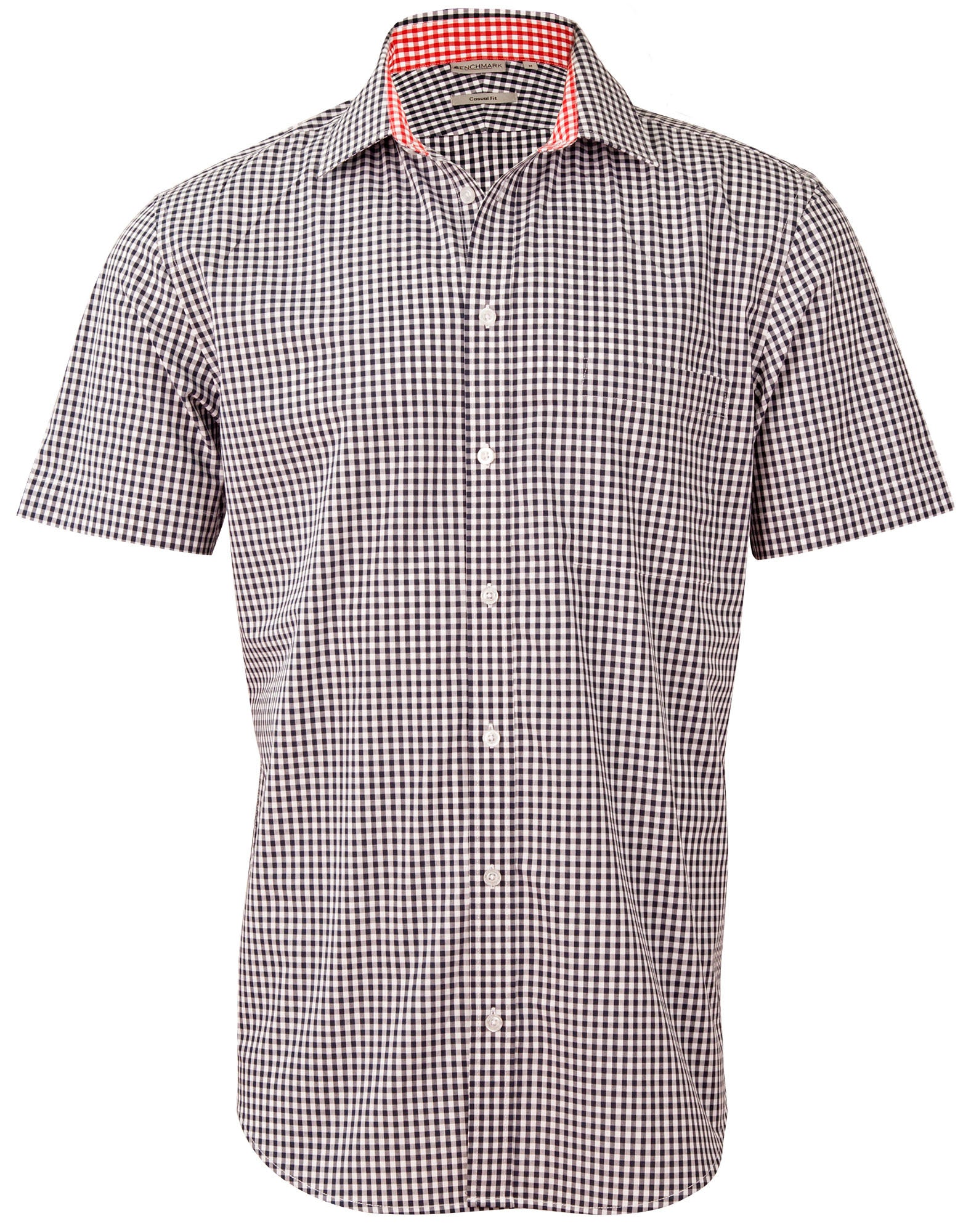 Winning Spirit  Men’s Gingham Check Short Sleeve Shirt (M7330S)