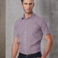 Winning Spirit Men’s Two Tone Mini Gingham Short Sleeve Shirt (M7340S)