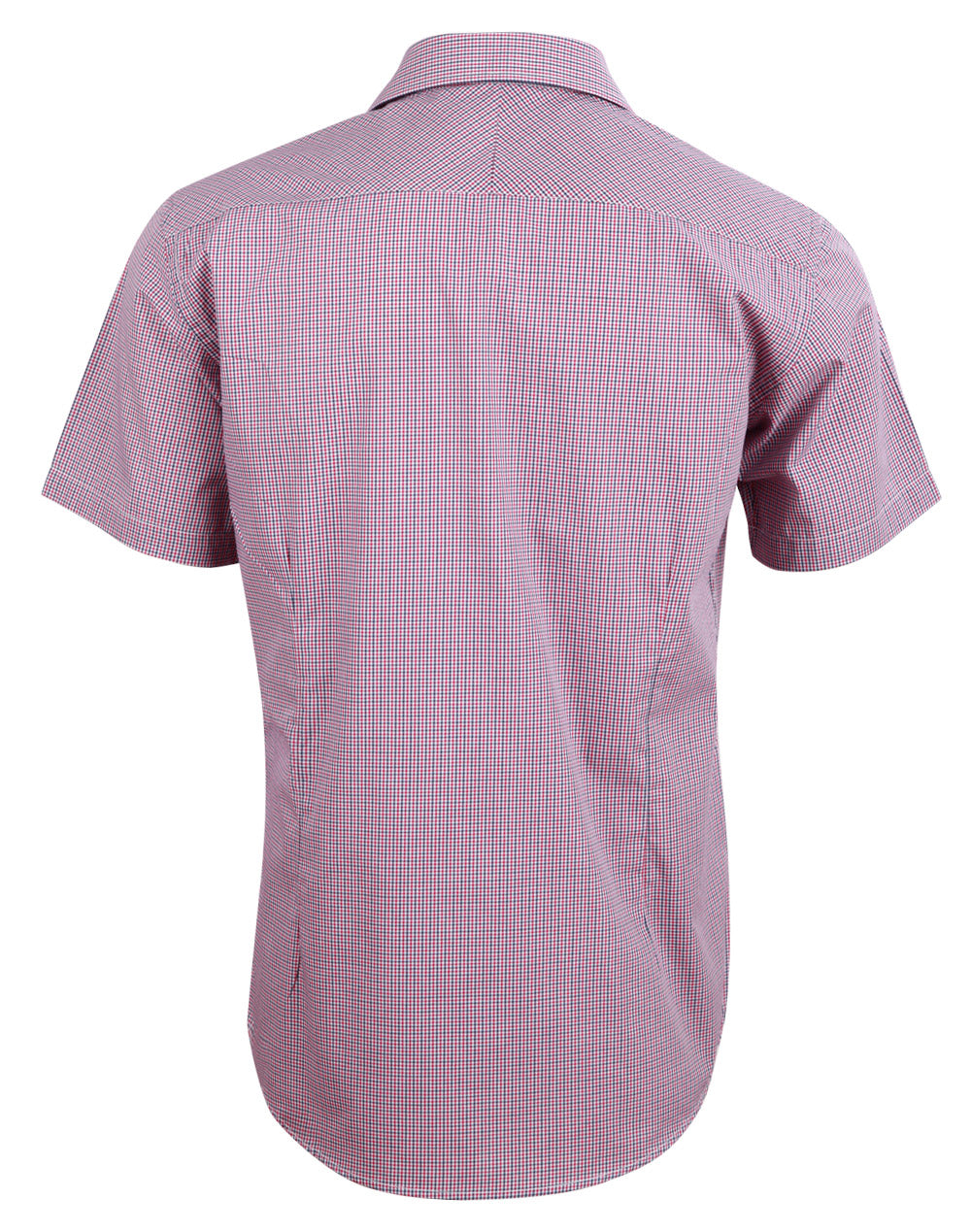 Winning Spirit Men’s Two Tone Mini Gingham Short Sleeve Shirt (M7340S)