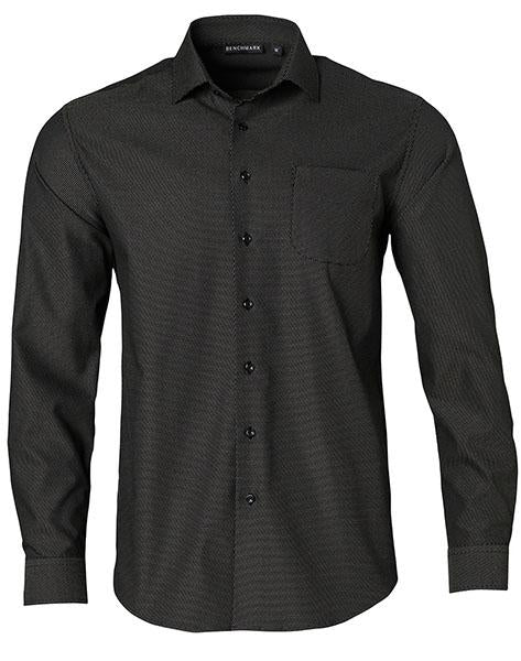 Winning Spirit Ascot Mens Long Sleeve Dot Jacquard Stretch Shirt (M7400L)