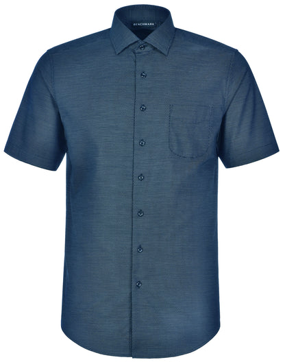 Winning Spirit Ascot Mens Short Sleeve Dot Jacquard Stretch Shirt (M7400S)