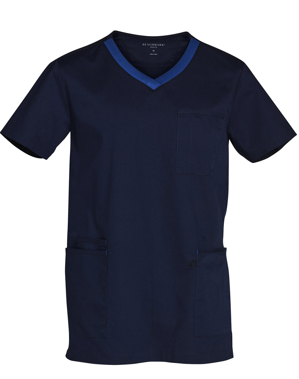 Wining Spirit  Mens V-neck Contrast Trim Scrub Top (M7650 )