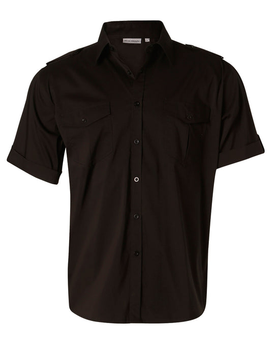 Winning Spirit Men's Short Sleeve Military Shirt (M7911)