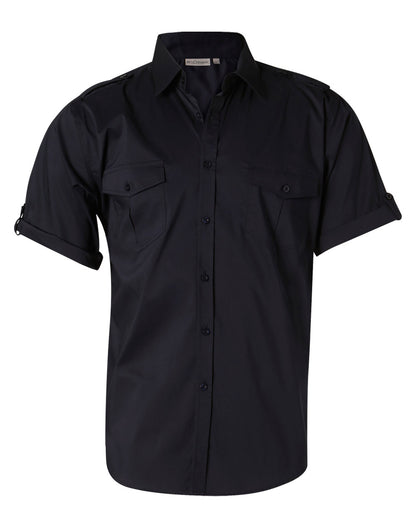 Winning Spirit Men's Short Sleeve Military Shirt (M7911)