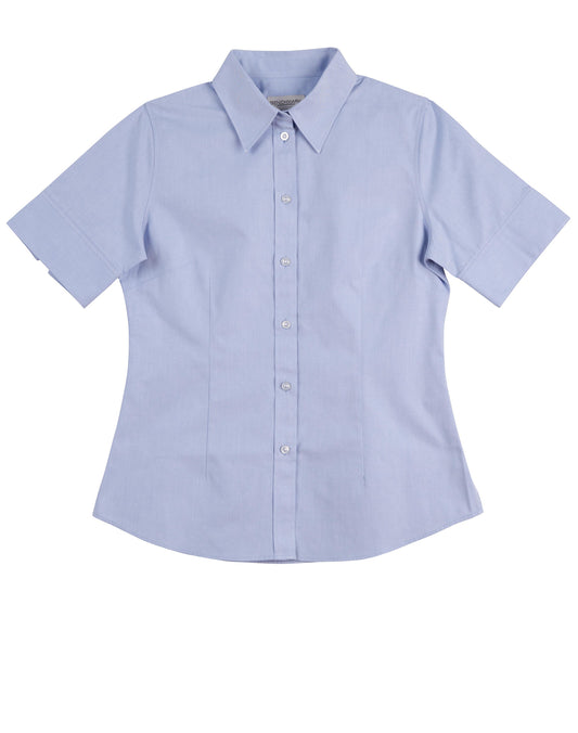 Winning Spirit Women's CVC Oxford Short Sleeve Shirt (M8040S)