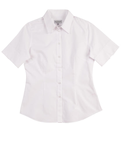 Winning Spirit Women's CVC Oxford Short Sleeve Shirt (M8040S)