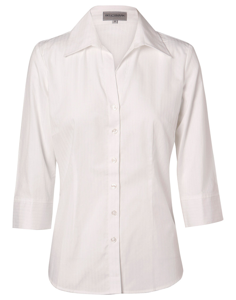 Winning Spirit Women's Self Stripe 3/4 Sleeve Shirt (M8100Q)