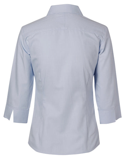 Winning Spirit Women's Mini Herringbone 3/4 Sleeve Shirt (M8113)