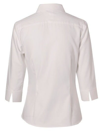 Winning Spirit Women's Mini Herringbone 3/4 Sleeve Shirt (M8113)