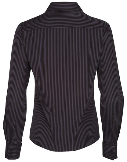 Winning Spirit Women's Dobby Stripe Long Sleeve Shirt (M8132)