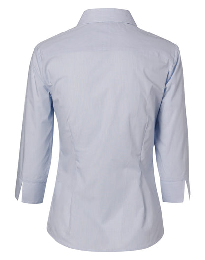 Winning Spirit Women's Fine Stripe 3/4 Sleeve Shirt (M8213)