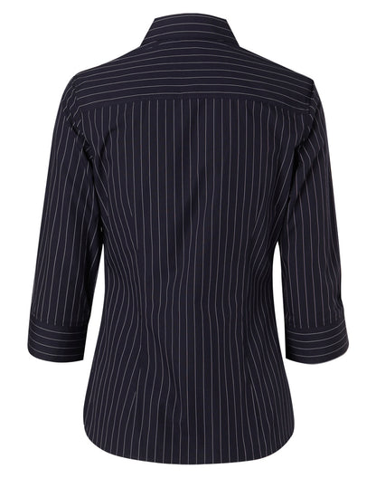 Winning Spirit Women's Pin Stripe 3/4 Sleeve Shirt (M8223)