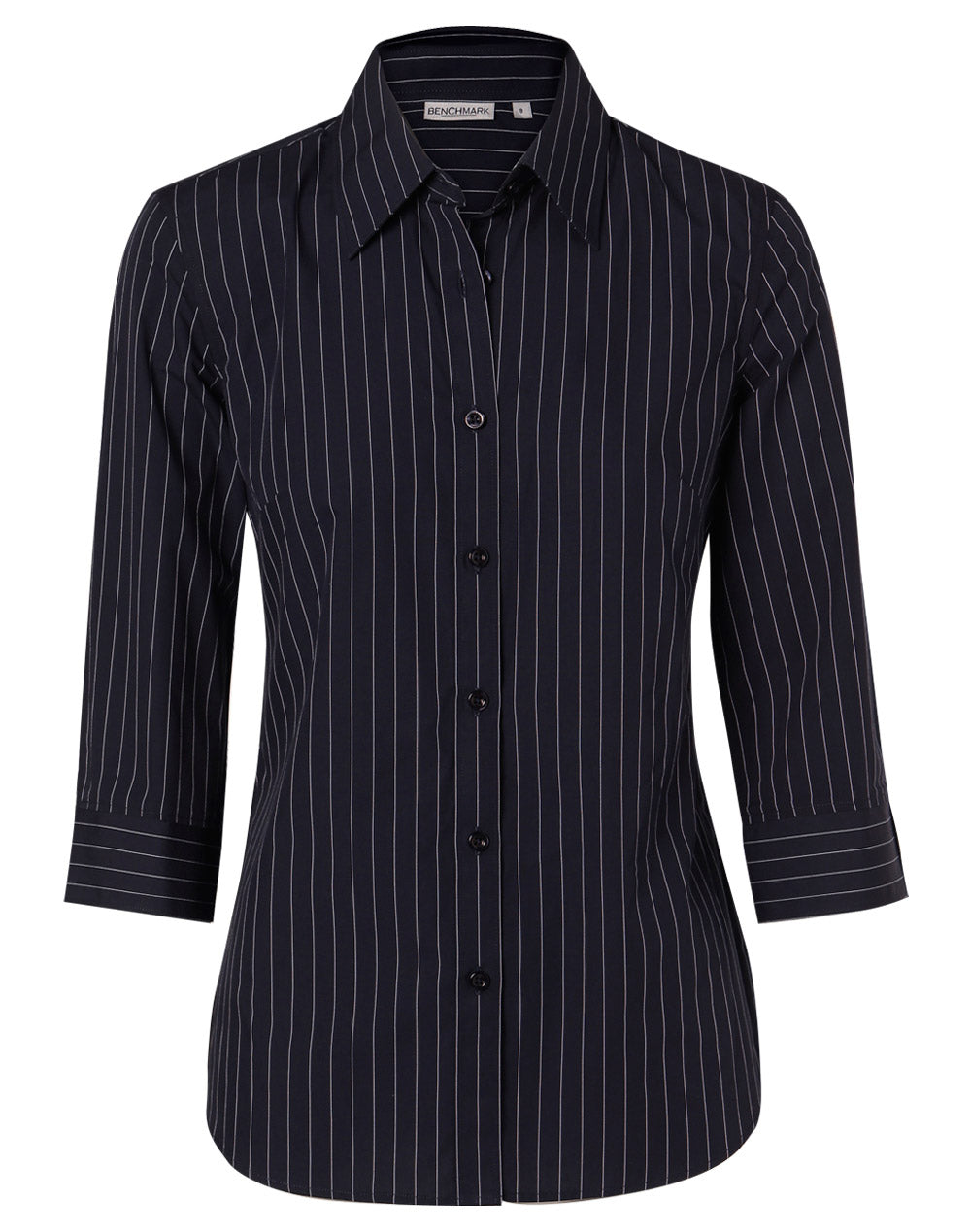 Winning Spirit Women's Pin Stripe 3/4 Sleeve Shirt (M8223)
