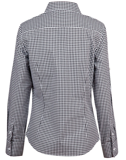 Winning Spirit Ladie's Gingham Check Long Sleeve Shirt (M8300L)