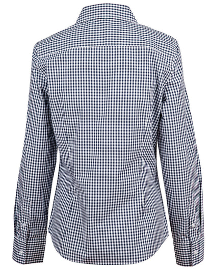 Winning Spirit Ladie's Gingham Check Long Sleeve Shirt (M8300L)