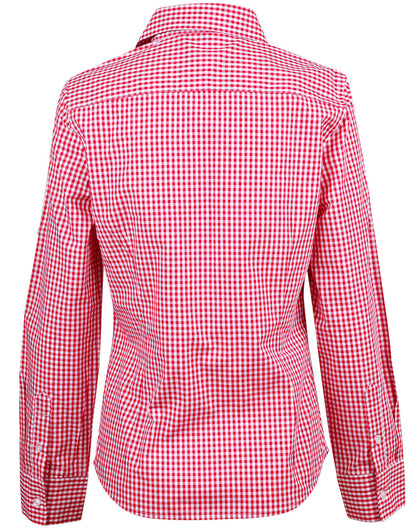 Winning Spirit Ladie's Gingham Check Long Sleeve Shirt (M8300L)