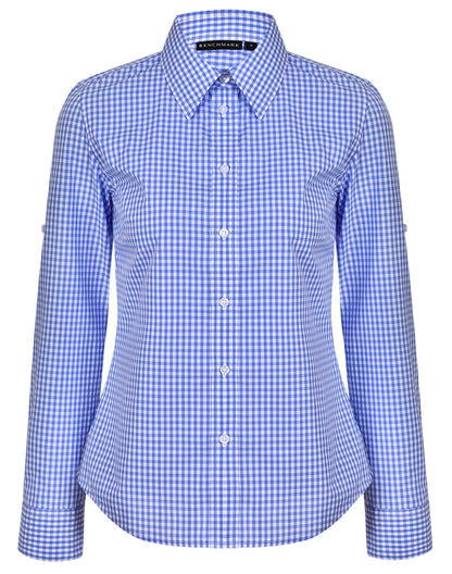 Winning Spirit Ladies’ Gingham Check Long Sleeve Shirt (M8300L)